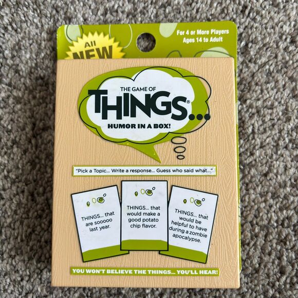 Play Monster Games The Game Of Things All New Topics Humor In A Box 4+Players - Picture 1 of 2